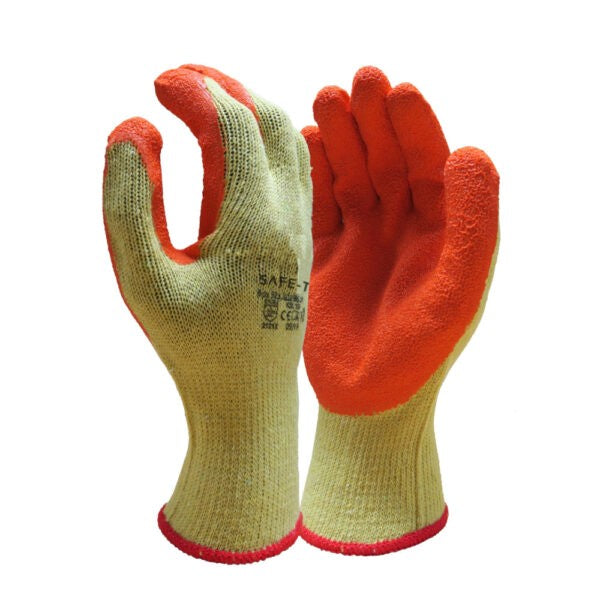 Palm Coated Crinkle Latex Gloves
