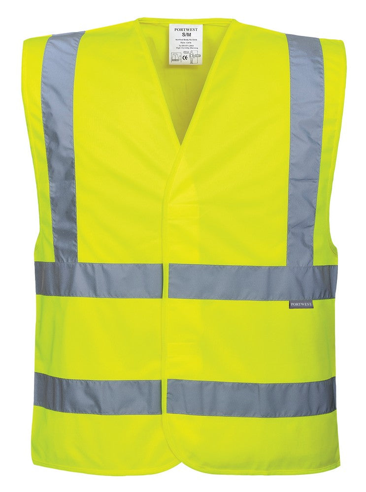 Portwest C470 High Visibility Two Band Waistcoat
